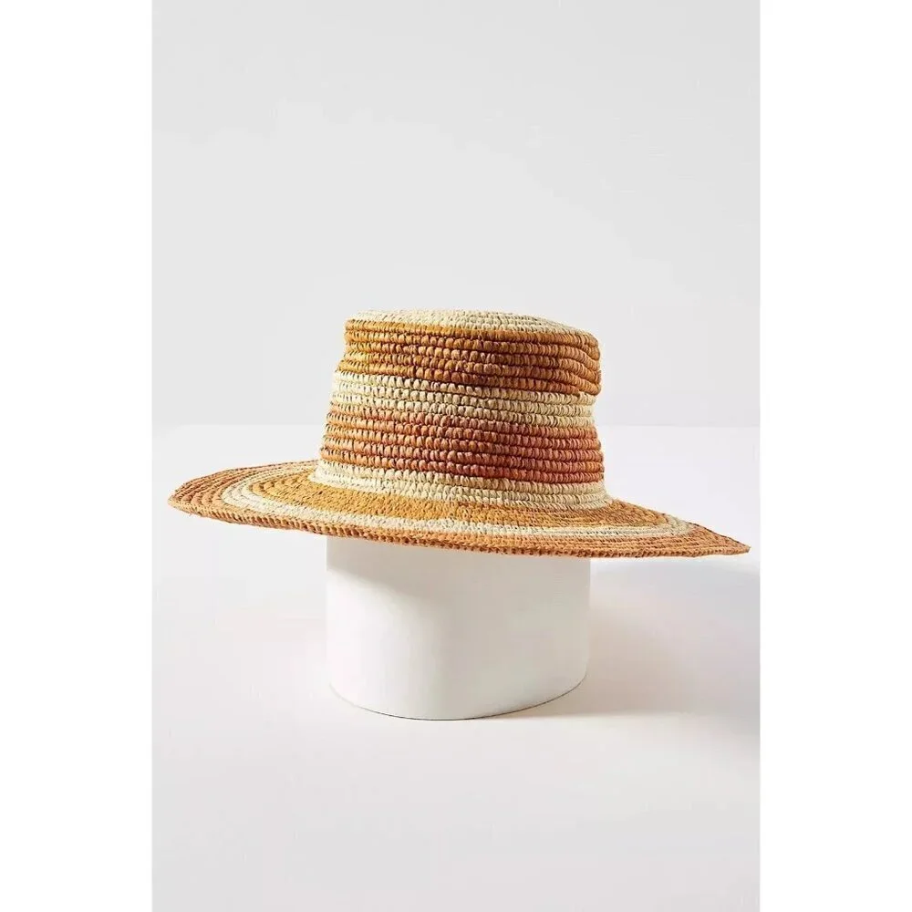 GREENPACHA Canarias Hat in Natural & Yellow Small New Womens Cowboy Western